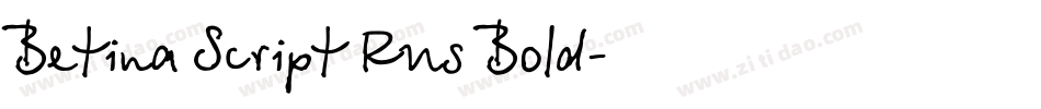 Betina Script Rus Bold字体转换